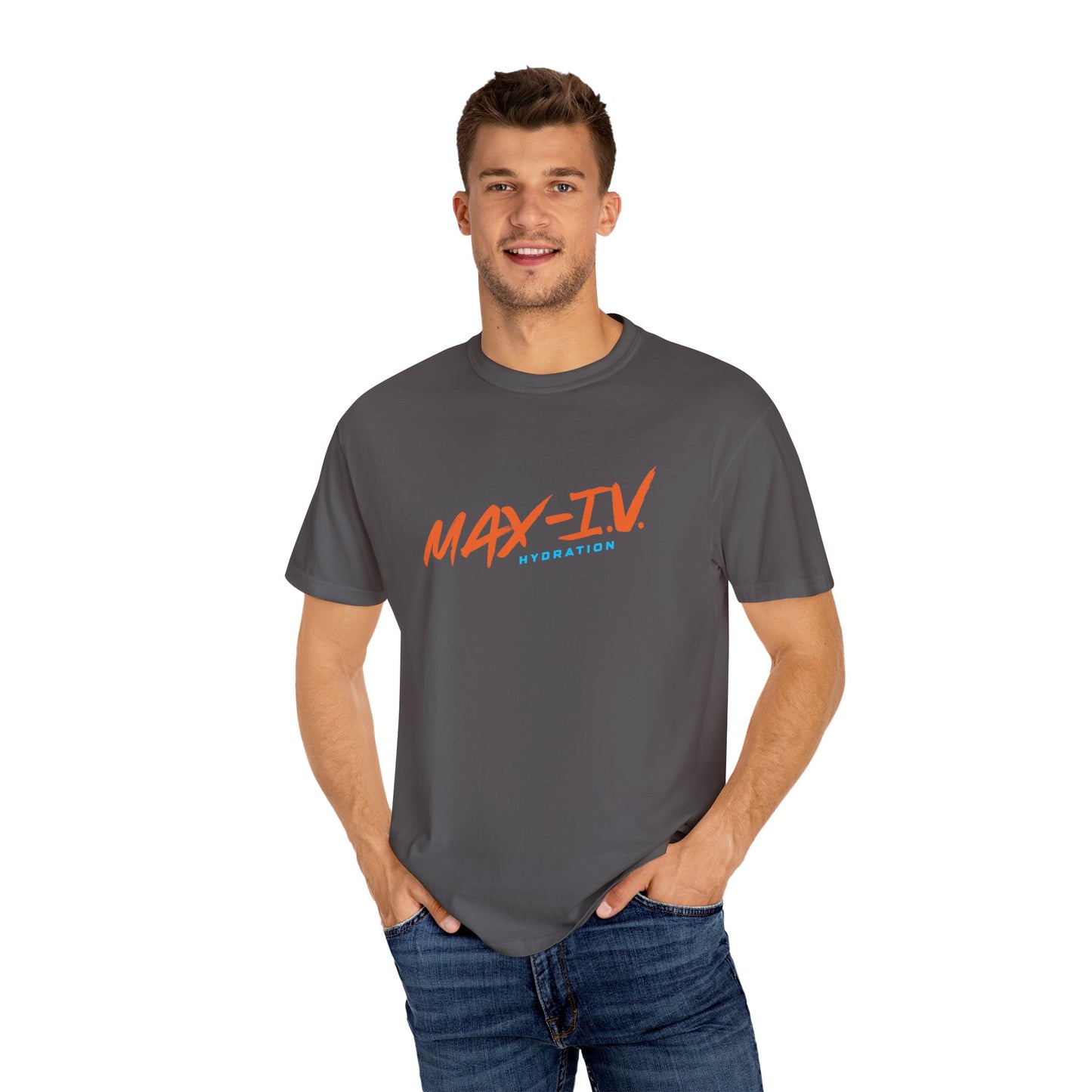 MAX-IV Cotton T-shirt (orange logo)