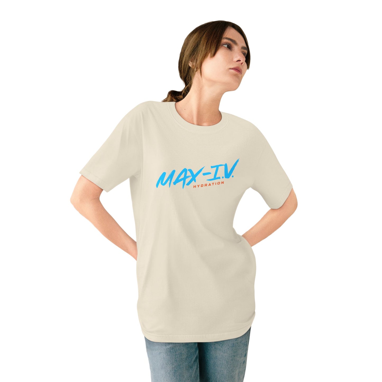 Organic MAX-IV Cotton T-shirt (blue logo)