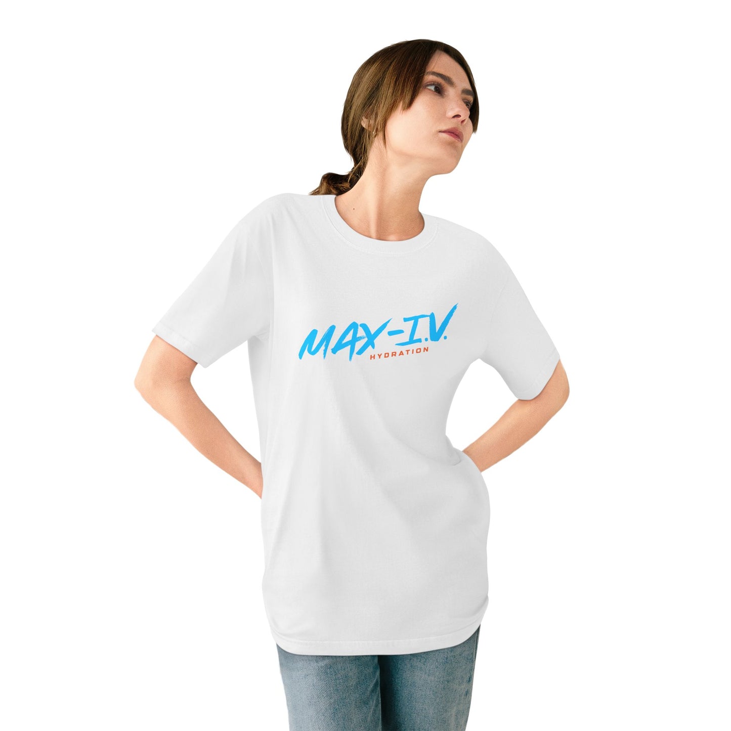 Organic MAX-IV Cotton T-shirt (blue logo)