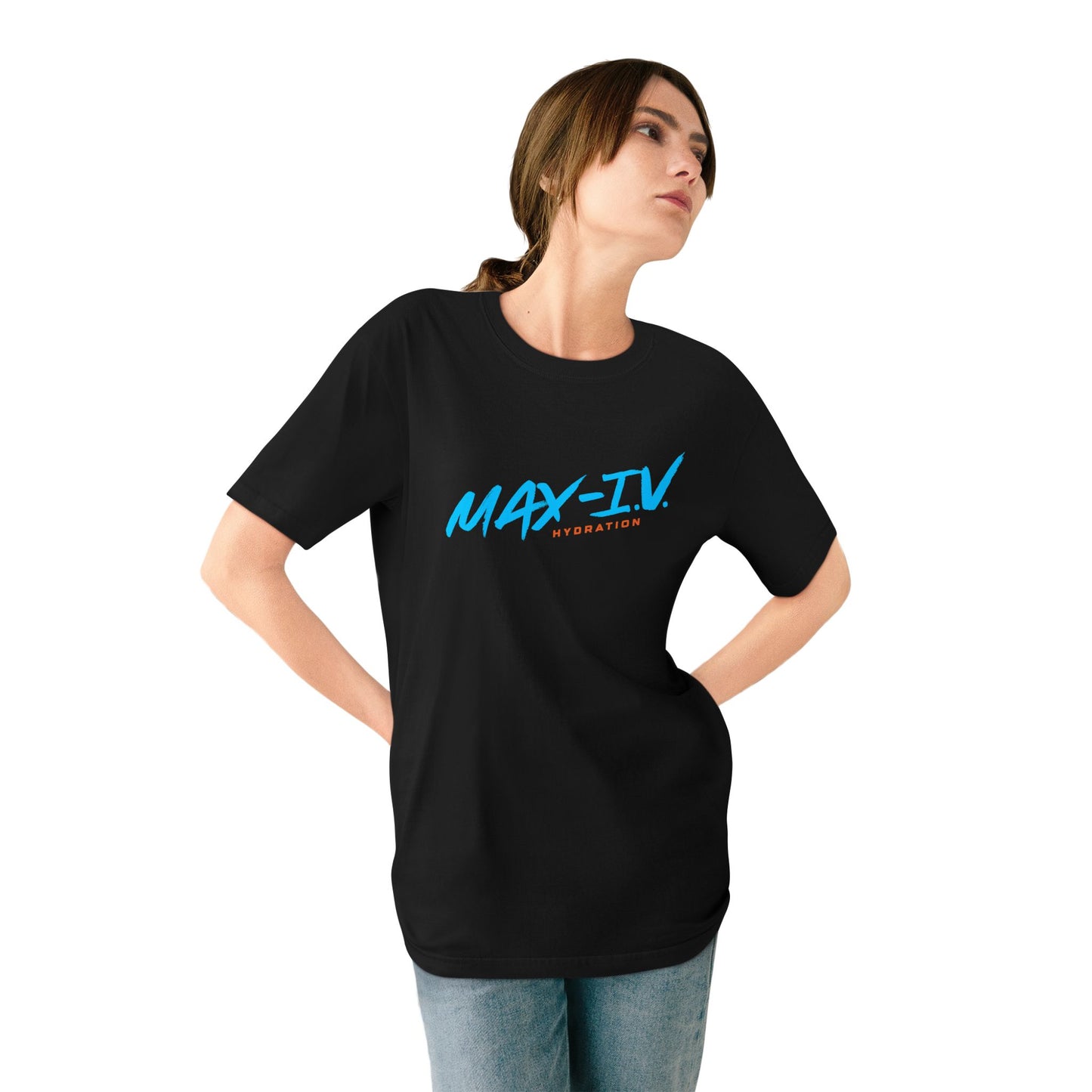 Organic MAX-IV Cotton T-shirt (blue logo)