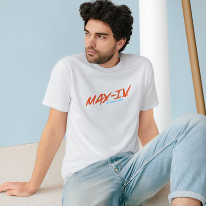 Organic MAX-IV Cotton T-shirt (orange logo)